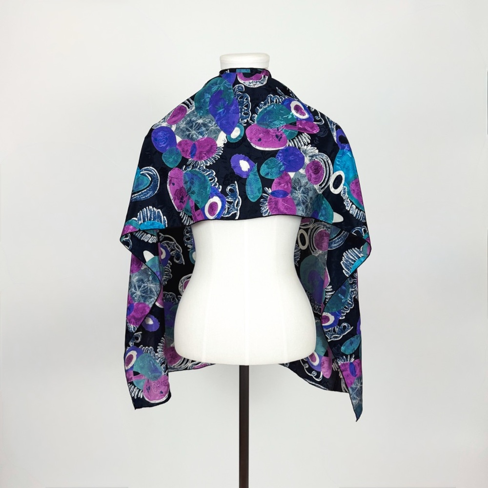 Vintage Abstract Printed Rectangular Fashion Scar… - image 4